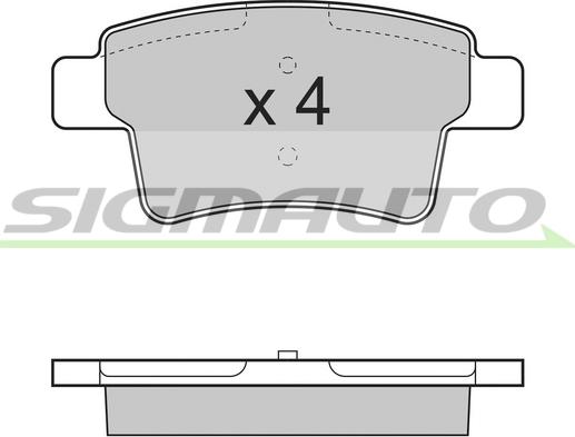 SIGMAUTO SPB331 - Тормозные колодки, дисковые, комплект autospares.lv