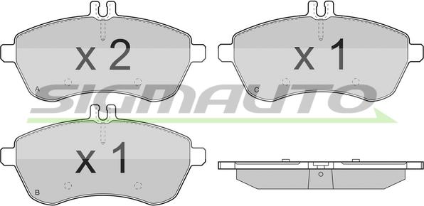 SIGMAUTO SPB327 - Тормозные колодки, дисковые, комплект autospares.lv