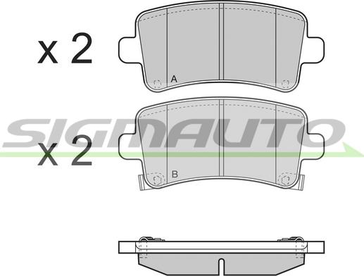 SIGMAUTO SPB379 - Тормозные колодки, дисковые, комплект autospares.lv