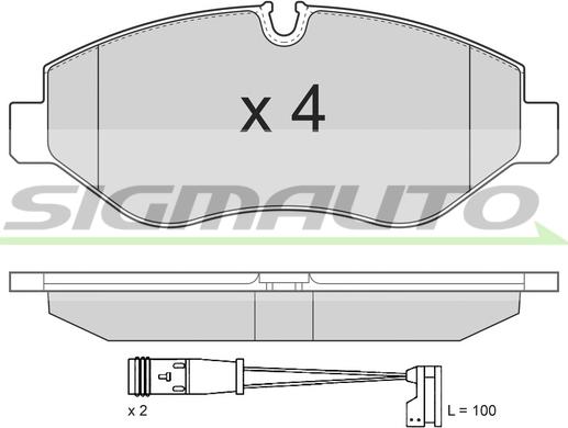 SIGMAUTO SPB292TR - Тормозные колодки, дисковые, комплект autospares.lv