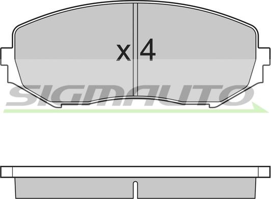 SIGMAUTO SPB244 - Тормозные колодки, дисковые, комплект autospares.lv