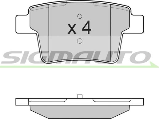 SIGMAUTO SPB266 - Тормозные колодки, дисковые, комплект autospares.lv