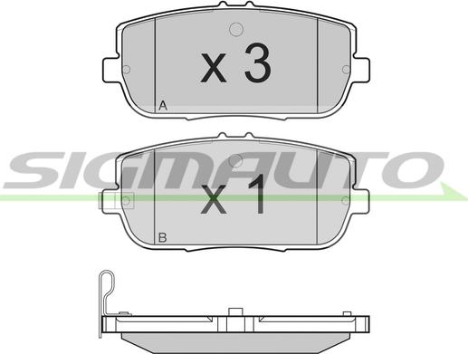 SIGMAUTO SPB261 - Тормозные колодки, дисковые, комплект autospares.lv