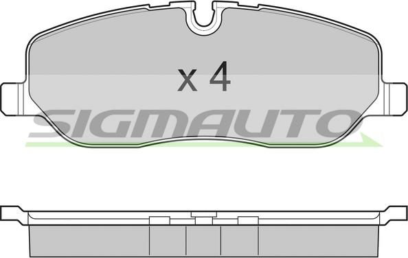 SIGMAUTO SPB206 - Тормозные колодки, дисковые, комплект autospares.lv