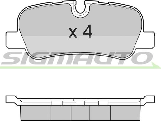 SIGMAUTO SPB207 - Тормозные колодки, дисковые, комплект autospares.lv