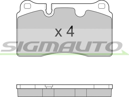 SIGMAUTO SPB289 - Тормозные колодки, дисковые, комплект autospares.lv