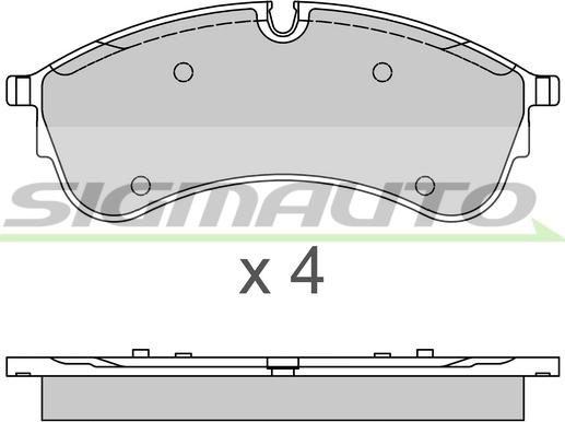 SIGMAUTO SPB794 - Тормозные колодки, дисковые, комплект autospares.lv