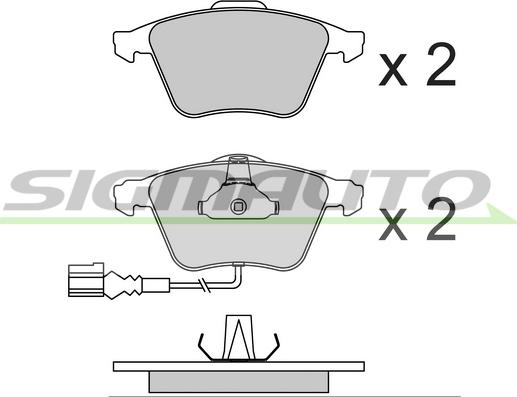 SIGMAUTO SPB741 - Тормозные колодки, дисковые, комплект autospares.lv