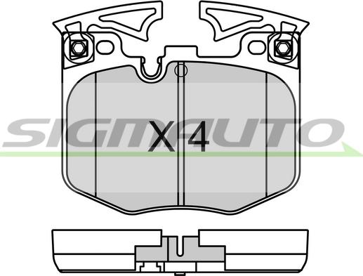 SIGMAUTO SPB759 - Тормозные колодки, дисковые, комплект autospares.lv