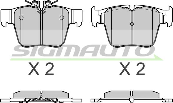 SIGMAUTO SPB757 - Тормозные колодки, дисковые, комплект autospares.lv