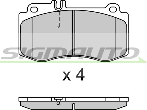 SIGMAUTO SPB710 - Тормозные колодки, дисковые, комплект autospares.lv