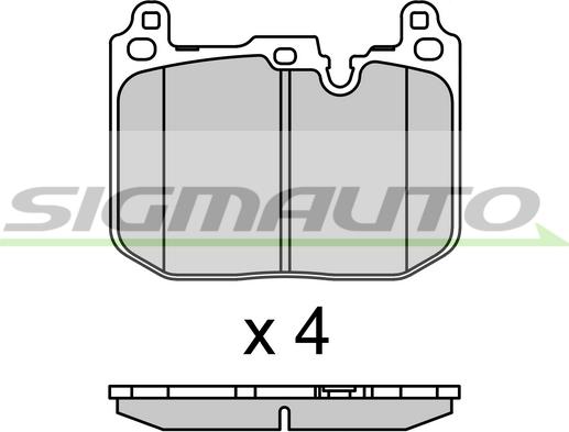 SIGMAUTO SPB717 - Тормозные колодки, дисковые, комплект autospares.lv