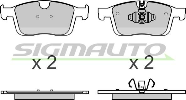 SIGMAUTO SPB731 - Тормозные колодки, дисковые, комплект autospares.lv