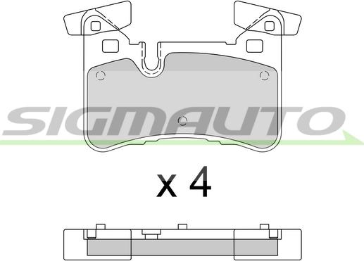 SIGMAUTO SPB773 - Тормозные колодки, дисковые, комплект autospares.lv