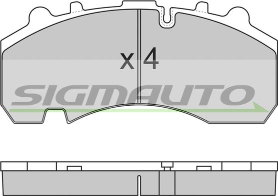 SIGMAUTO SPT314 - Тормозные колодки, дисковые, комплект autospares.lv