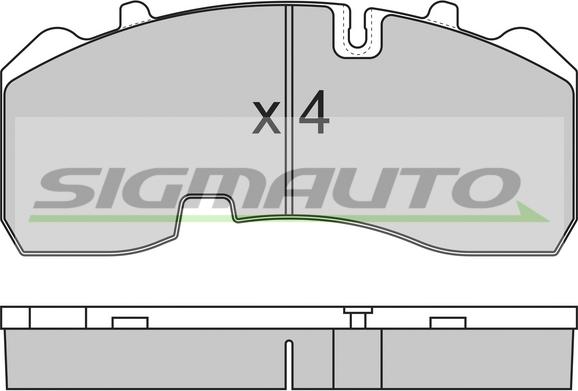 SIGMAUTO SPT315 - Тормозные колодки, дисковые, комплект autospares.lv