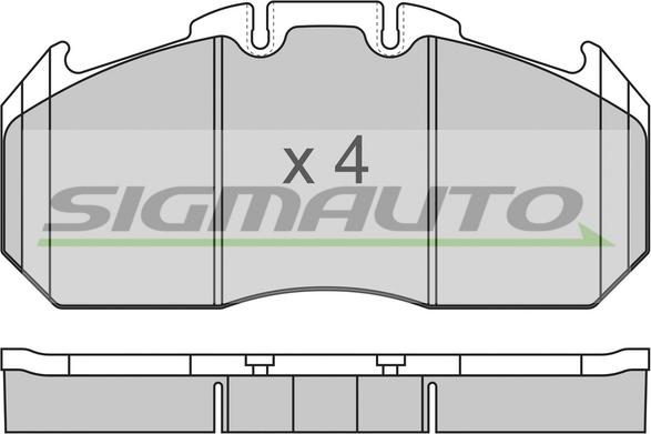 SIGMAUTO SPT310 - Тормозные колодки, дисковые, комплект autospares.lv