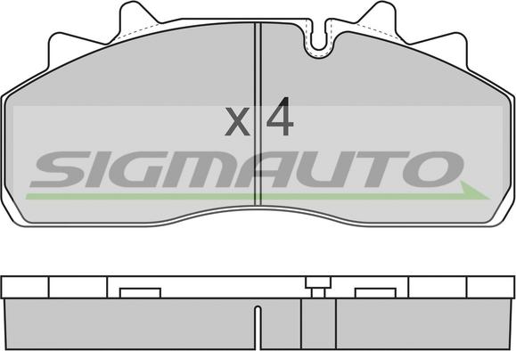 SIGMAUTO SPT318 - Тормозные колодки, дисковые, комплект autospares.lv