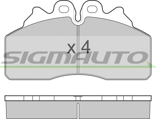 SIGMAUTO SPT325 - Тормозные колодки, дисковые, комплект autospares.lv