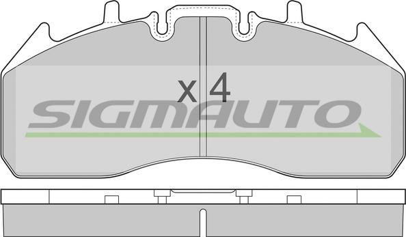 SIGMAUTO SPT326 - Тормозные колодки, дисковые, комплект autospares.lv