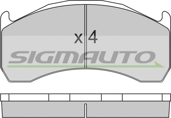 SIGMAUTO SPT320 - Тормозные колодки, дисковые, комплект autospares.lv