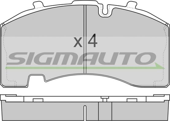 SIGMAUTO SPT322 - Тормозные колодки, дисковые, комплект autospares.lv