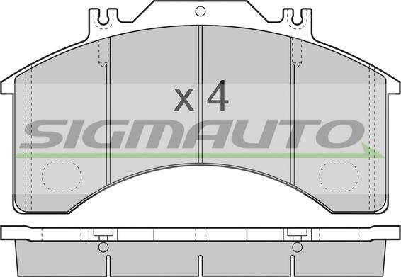 SIGMAUTO SPT251 - Тормозные колодки, дисковые, комплект autospares.lv