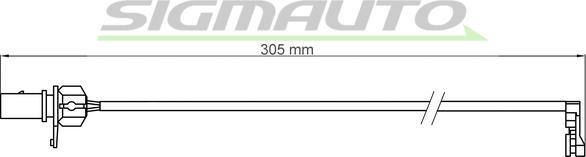 SIGMAUTO WI0914 - Сигнализатор, износ тормозных колодок autospares.lv