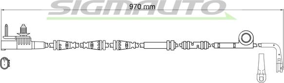 SIGMAUTO WI0986 - Сигнализатор, износ тормозных колодок autospares.lv