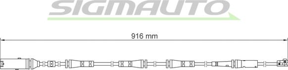 SIGMAUTO WI0925 - Сигнализатор, износ тормозных колодок autospares.lv