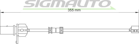 SIGMAUTO WI0922 - Сигнализатор, износ тормозных колодок autospares.lv