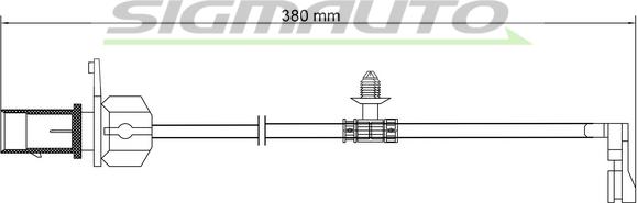 SIGMAUTO WI0973 - Сигнализатор, износ тормозных колодок autospares.lv