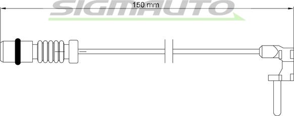 SIGMAUTO WI0595 - Сигнализатор, износ тормозных колодок autospares.lv