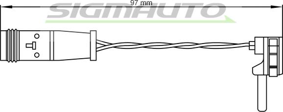 SIGMAUTO WI0590 - Сигнализатор, износ тормозных колодок autospares.lv