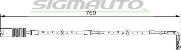 SIGMAUTO WI0592 - Сигнализатор, износ тормозных колодок autospares.lv