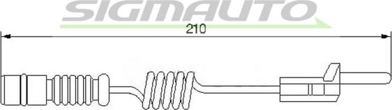 SIGMAUTO WI0565 - Сигнализатор, износ тормозных колодок autospares.lv