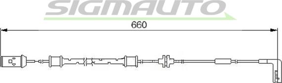 SIGMAUTO WI0560 - Сигнализатор, износ тормозных колодок autospares.lv