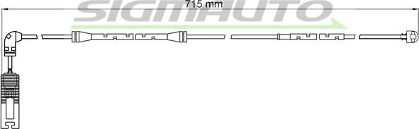 SIGMAUTO WI0585 - Сигнализатор, износ тормозных колодок autospares.lv