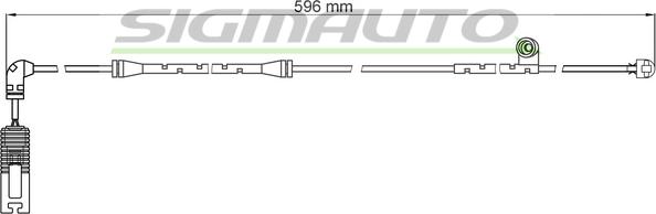 SIGMAUTO WI0581 - Сигнализатор, износ тормозных колодок autospares.lv