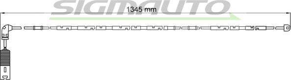 SIGMAUTO WI0582 - Сигнализатор, износ тормозных колодок autospares.lv