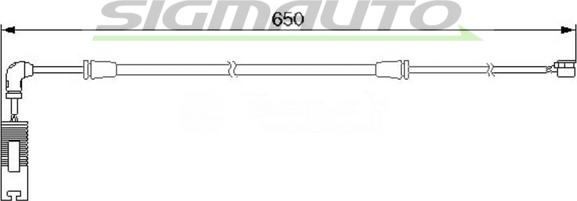 SIGMAUTO WI0587 - Сигнализатор, износ тормозных колодок autospares.lv
