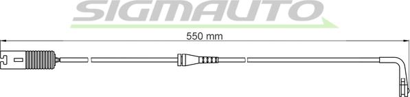 SIGMAUTO WI0534 - Сигнализатор, износ тормозных колодок autospares.lv