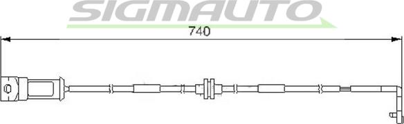 SIGMAUTO WI0532 - Сигнализатор, износ тормозных колодок autospares.lv