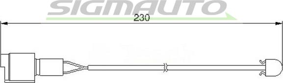 SIGMAUTO WI0526 - Сигнализатор, износ тормозных колодок autospares.lv