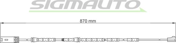 SIGMAUTO WI0694 - Сигнализатор, износ тормозных колодок autospares.lv