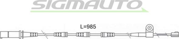 SIGMAUTO WI0695 - Сигнализатор, износ тормозных колодок autospares.lv