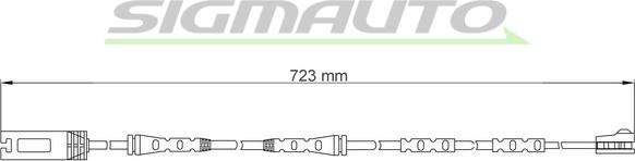 SIGMAUTO WI0690 - Сигнализатор, износ тормозных колодок autospares.lv