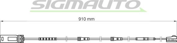 SIGMAUTO WI0698 - Сигнализатор, износ тормозных колодок autospares.lv