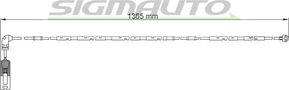 SIGMAUTO WI0649 - Сигнализатор, износ тормозных колодок autospares.lv