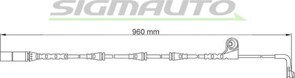 SIGMAUTO WI0640 - Сигнализатор, износ тормозных колодок autospares.lv